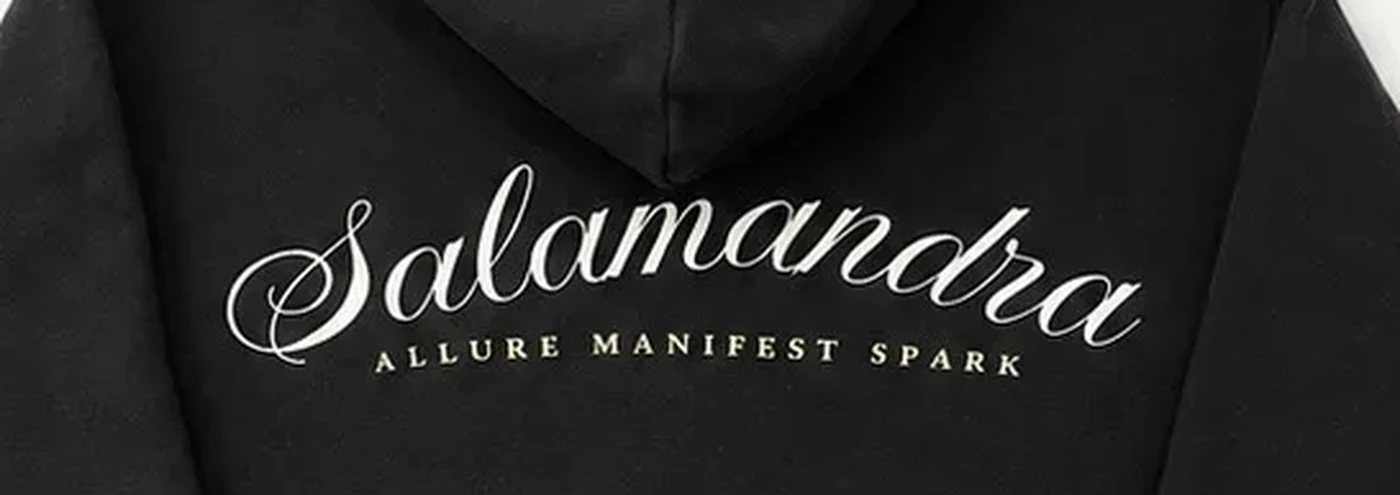 Back print detail — Salamandra, Allure Manifest Spark